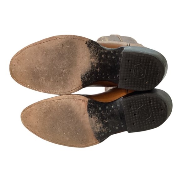 Vintage 80s Tony Lama Brown Leather Cowboy Boots Men's Size 7.5D Style 6210 - Picture 8 of 10